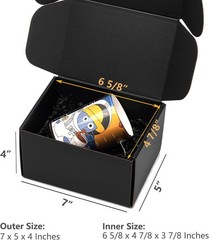 Timirog 7x5x4 Inches Black Shipping Boxes 25 Pack – Corrugated Cardboard Mail…