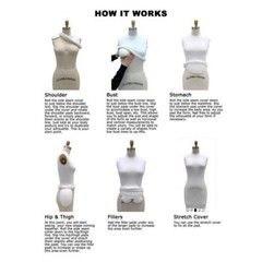 Female Dress Form Padding System for Professional Dress Forms (12 Piece Kit)