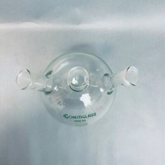 Chemglass Round Bottom Flask 3 Neck 2000 ml with 24/40 Joints Angled