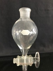 KIMAX Glass 60mL Globe Separatory Funnel w/ 2mm Glass Stopcock #16 Stpr