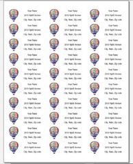 150 Hot Air Balloon Clouds Pastel Mailing Return Address Labels Personalized