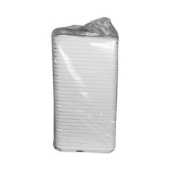 Pactiv Evergreen Foam School Trays 5 Compartment White 8.25×10.5×1 Inch 500 Ct