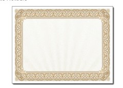 Gold Border Blank Certificate Award Printer Paper Certificate 8.5×11 In 400 Ct