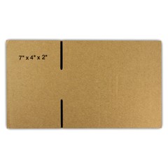 50 7x4x2 “EcoSwift” Brand Cardboard Box Packing Mailing Shipping Corrugated