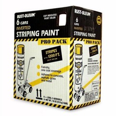 Rust-Oleum P2548849 Professional Striping Spray Paint Contractor Pack, 18 oz/6pk