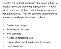 Everbilt 3/4-in. FIP Brass Union, Lead-Free Plumbing Connection