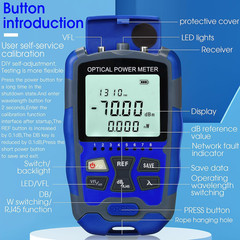 Portable Optical Power Meter A-M70 Fiber Optic Tester 10-Wavelength with RJ45…