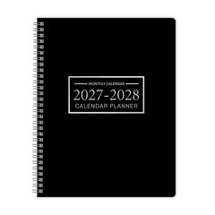 2027-2028 Monthly Planner, Jan 2027-Dec 2028, A4 2027 – Dec Black