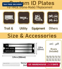 Blank Aluminum ID Plates, Metal Identification Plate, Serial Number Tag, Equipme