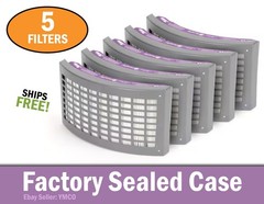Pureflo High Efficiency Air Filters 5 Count PF3000-02-002 NIOSH HEPA :Respirator