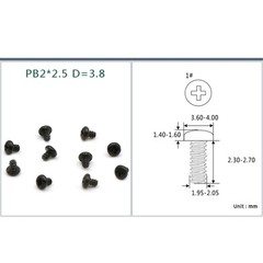 Self Tapping Screws Pan Head PB1/1.2/1.4/1.5/1.6/1.7/1.8/2mm Carbon Steel Bolts