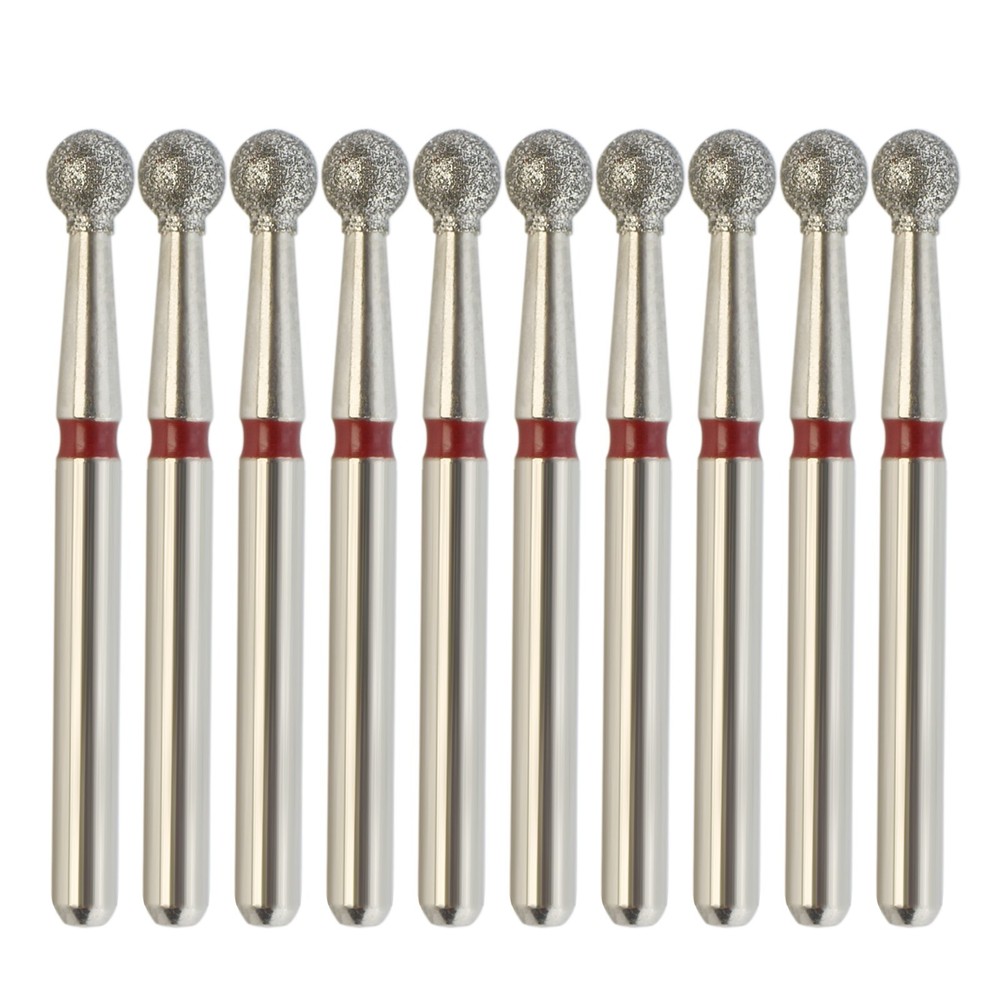 Round Dental Diamond Burs Ball Multi-Use FG 801/023F Fine Grit High Speed Burr