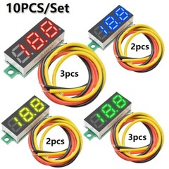 10PCS 0.28″ Mini DC 0-100V Voltage Tester Gauge Meter Digital LED Voltmeter