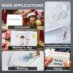 100 Blank White Invitation Envelopes 5.25″x7.25″ A7 for Wedding Card Self Seal