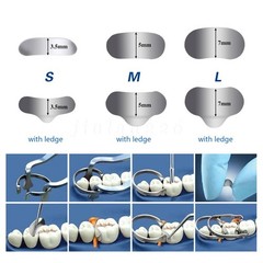 100 Pcs Dental Sectional Contoured Metal Matrices Refill Matrix Band Ledge 35um