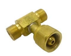Oxygen Gas Y Adaptor Connect 2 Regulators To 1 Bottle, Manifold, CGA 540