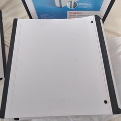 7 Pack ~Staples Better 2-Inch 3-Ring Binder, White – Heavy-Duty. Rubber corner