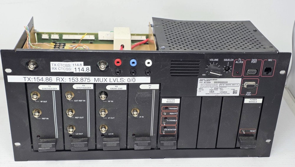 Harris Macom GE MASTR III 3 Radio Repeater T/R Shelf 19D902839G2 TX RX IF SXHMCX