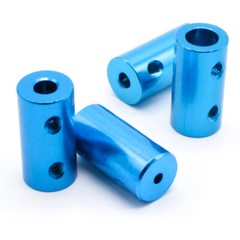 10x20mm Blue Aluminum Alloy Shaft Coupling Rigid Coupler Shaft Bore:1mm-6mm