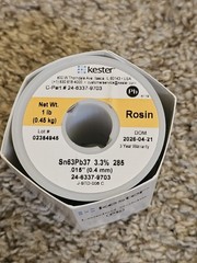 Kester Leaded Solder Wire Rosin Sn63Pb37 3.3% 285 (C PN: 24-6337-9703) Brand New