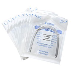 AZDENT Dental Orthodontic Super Elastic Niti Rectangular Arch Wire Ovoid/Nature
