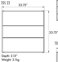 SLG 2×2 Troffer SEL 20/25/30W 35/40/50K Dim WHT Retail Office 5 Pack Heavy Duty