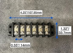 UL Marine Terminal Block 2/3/4/6/10 Gang Stainless Screw 600V 30A 22-10AWG 14mm