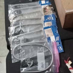 8 for $60.00 Securitron TSB-C Door Cord Metal with Silver w/ Gray & Black Caps