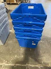 Lot of 5 Corrugated Plastic Postal Mail Type Totes Bin 18.5″L x 13.5″W x 11.5″H