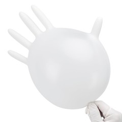 Disposable Nitrile Exam Gloves, 3-mil, Large, Box of 100, White Nitrile Gloves