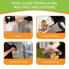 5″ x 1000FT Pallet Wrap Stretch Film Shrink Hand Wrap 1000′ 12 Rolls