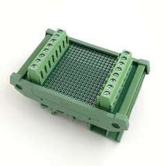 5cm x 7cm Double Side Prototype PCB Universal Test Board with Din Rail Mounted