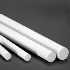 White PVC Solid Round Rod Acid and Alkali Resistant PVC Rod Material