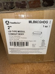 Southwire MLB6CGHDG 2″ LB Type Mogul Conduit Body with Cover and Gasket