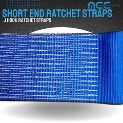 USA 3″ 4″ Ratchet Tie Down Short Fixed End Strap w/ J Hook for Flatbed Truck