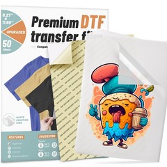 DTF Transfer Film, 50 Sheets A4(8.5″x11″)-50 sheets,
