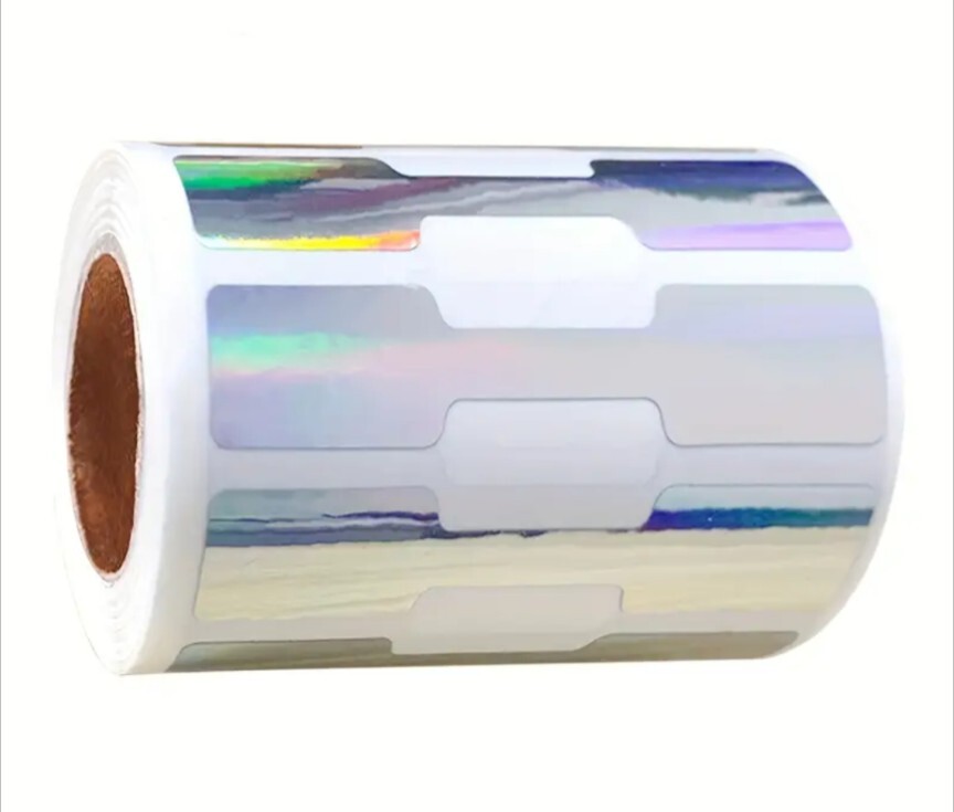 500 Pcs Laser Silver Prism Blank Sticker Roll For Jewelry Label Price Tag NEW