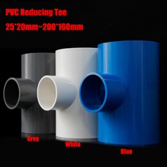Reducing Tee Connector PVC Water Supply Pipe Fittings White/Blue/Gray All Size