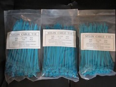 NEW 300 pcs 4″ INDUSTRIAL BLUE NYLON 66 CABLE ZIP TIES Sealed 3 x 100 mm