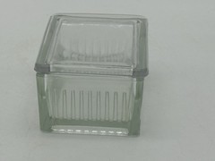 Vtg T.C. W. Co Glass Slide Staining Dish/Box w/Lid Holds 10 Horizontal Slides