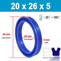 U-Cup UN/UHS/UNS Type Piston Seal Cylinder Jack/Hydraulic Rod PU Seal Ring