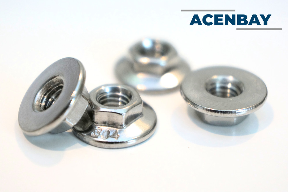 (58) M5-0.8 SS Wide Flange Nuts, for Prius Hybrid Battery Module Terminals