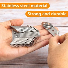 25PCS Universal Stainless Steel Furniture Corner Connector Brackets for Books…