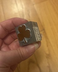 Printing Letterpress Printers Block Lucky Clover Irish Shamrock Stamp