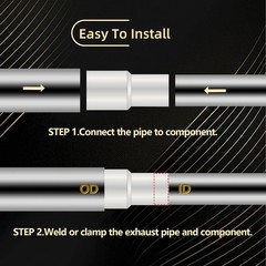 Stainless Steel Exhaust Pipe Adapter 3.5″ to 4″ ID OD Reducer Connector