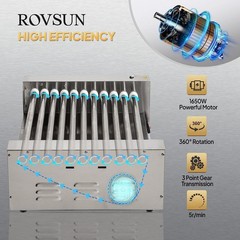 ROVSUN Sausage 18/30 Hot Dog 7/11 Rollers Grill Cooker Machine w/Acrylic Cover