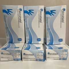 Palmshield Blue Nitrile Power Free Examination Gloves, 100/box (6 Of 100).