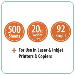 8.5 x 14 Inches Copy Paper 92 Bright White 20 lb 500 Sheets per Ream