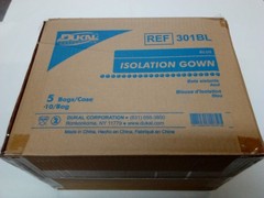 Dukal 301BL Disposable Isolation Gown Fluid Resistant Blue – 50PC / 1 CASE