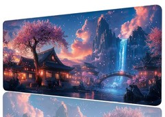 Cherry Blossom Mouse Pad Large Japanese 31.5L x 11.8W inches,